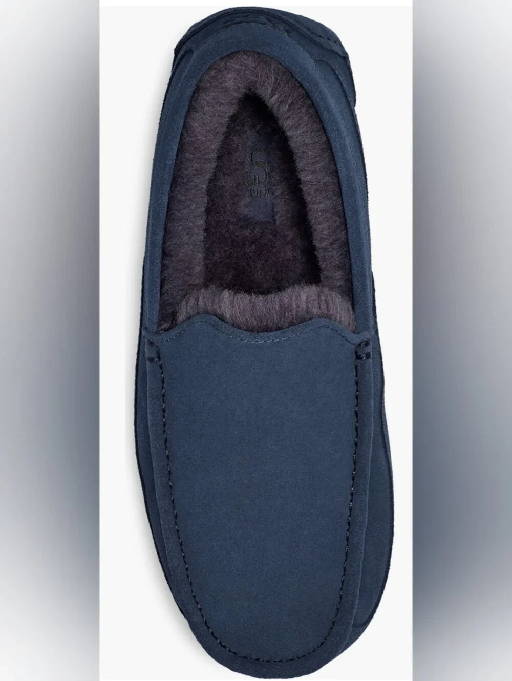 UGG® Ascot Plush-Lined Slip-On Moccasin Loafer Slippers Size 12 $119.95